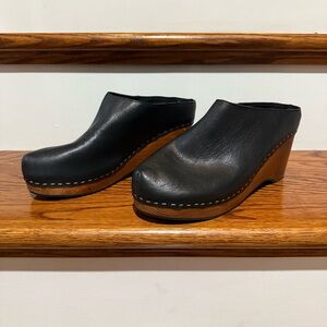 Kelsi Dagger Brooklyn Joval Black Leather Mules